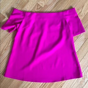 Off the shoulder magenta blouse